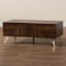 Baxton Studio Graceland Mid-Century Modern Transitional Walnut Brown Finished Wood 2-Drawer Coffee Table 233-13273-ZORO - alternate 5